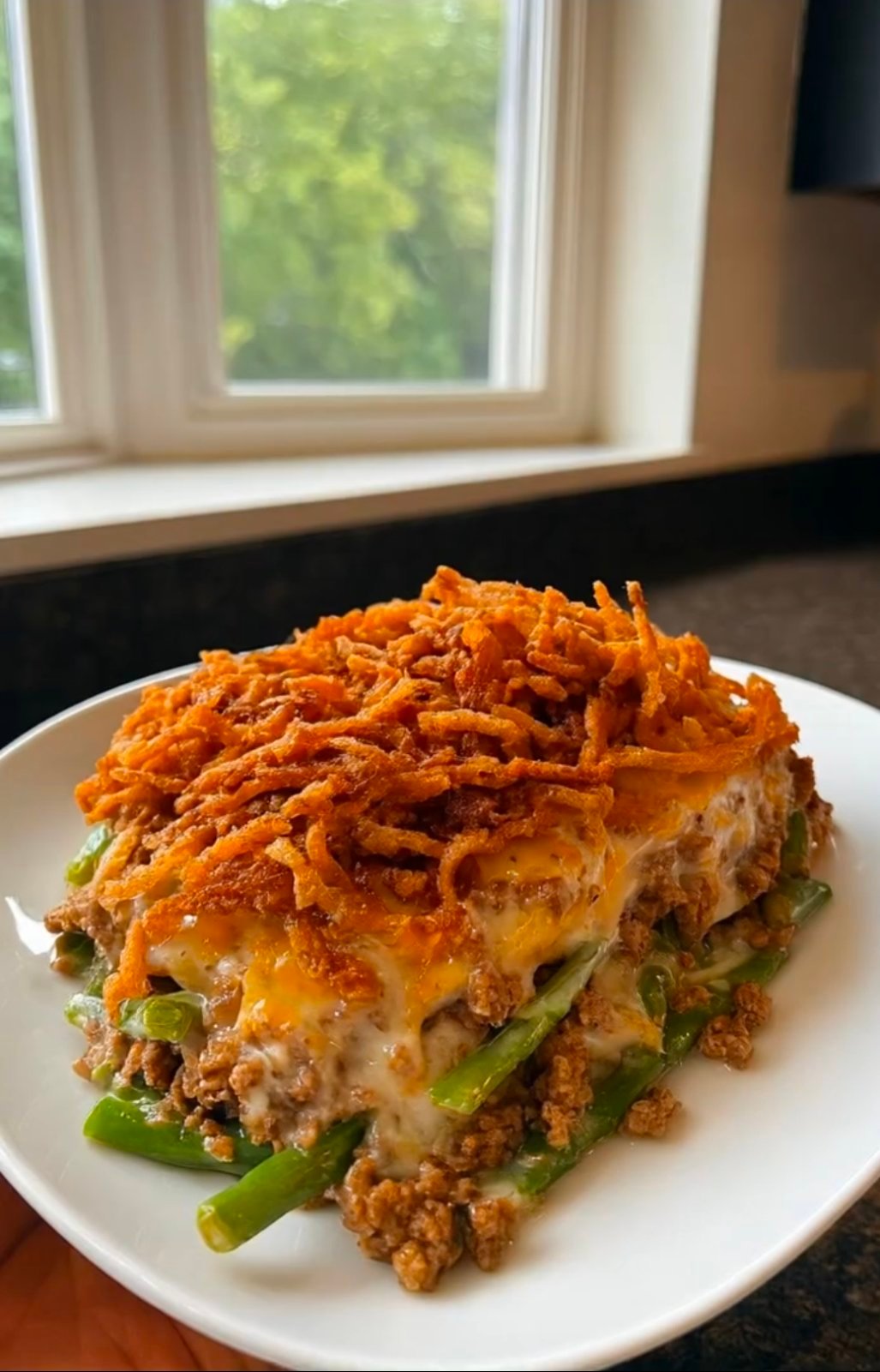 Hackfleisch-Grüne Bohnen Auflauf