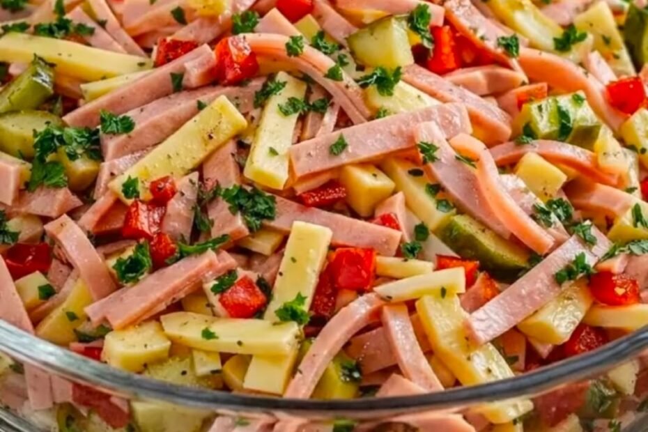 Radieschen-Käse-Salat mit Wurst